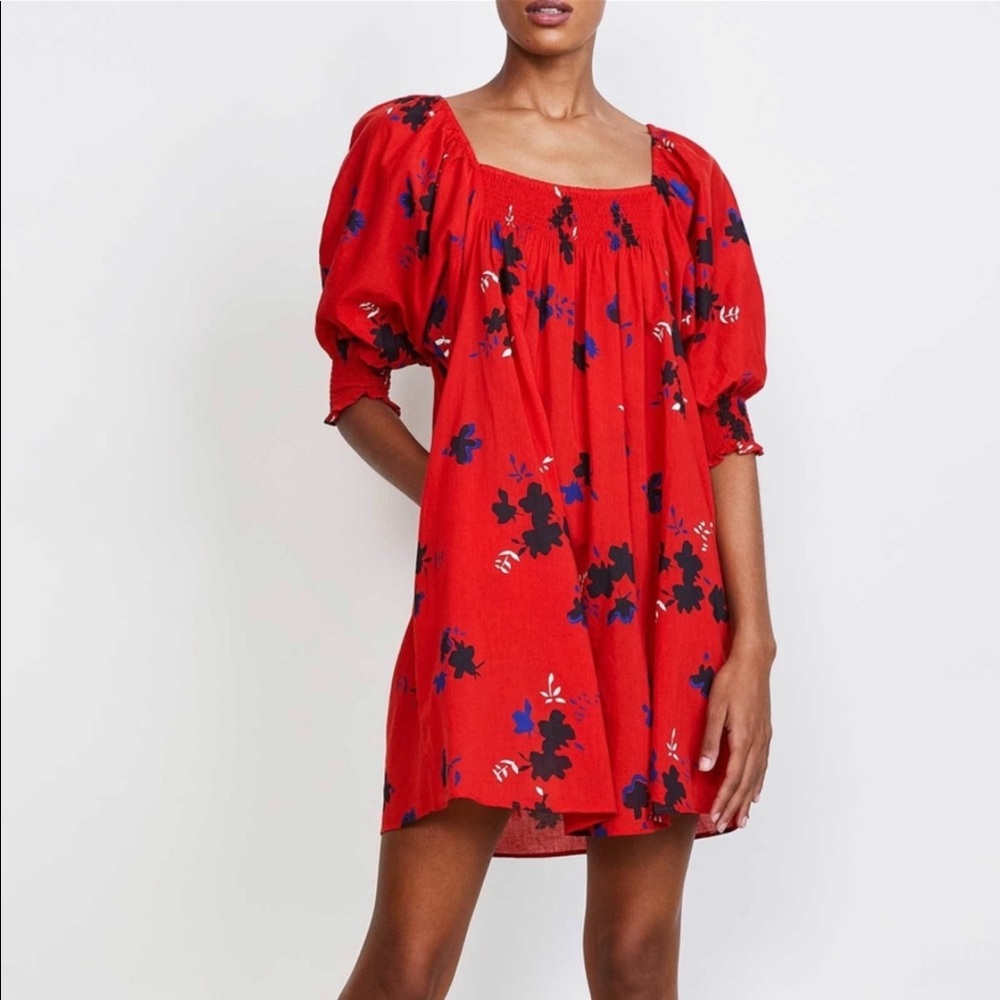 NWOT Apiece Apart “Inacea Balloon Sleeve Dress” with pockets - Large